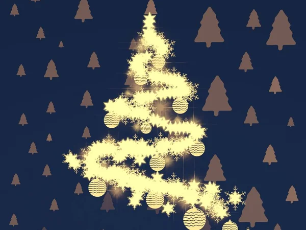 Vector Ilustración Del Árbol Navidad — Foto de Stock