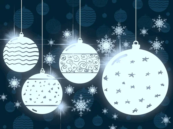 Vector Illustration Christmas Balls — Stock Photo, Image