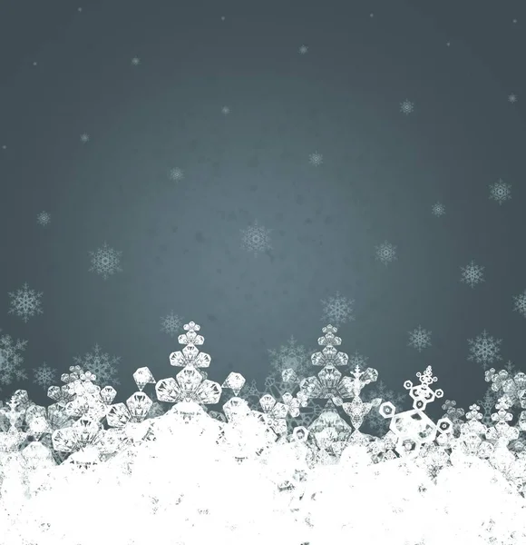Weihnachten Himmel Hintergrund Mit Schnee — Stockfoto