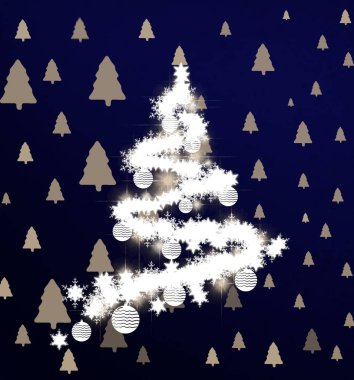 Kar taneleriyle kusursuz bir Noel deseni