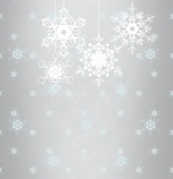 Patrón Sin Costura Vectorial Con Copos Nieve — Foto de Stock