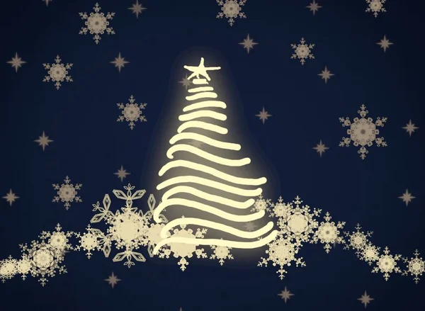 木と美しいクリスマスツリー — ストック写真