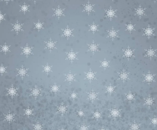 雪の結晶で抽象的な青の背景 — ストック写真