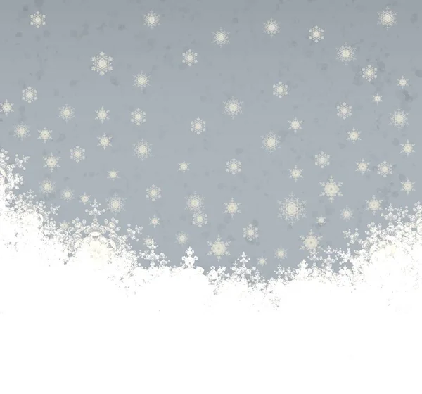 Fondo Navidad Abstracto Con Copos Nieve — Foto de Stock