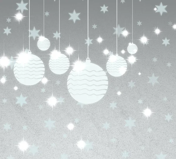 Λευκό Φόντο Χριστουγεννιάτικες Μπάλες — Φωτογραφία Αρχείου