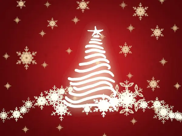 Vrolijke Achtergrond Met Kerstboom — Stockfoto