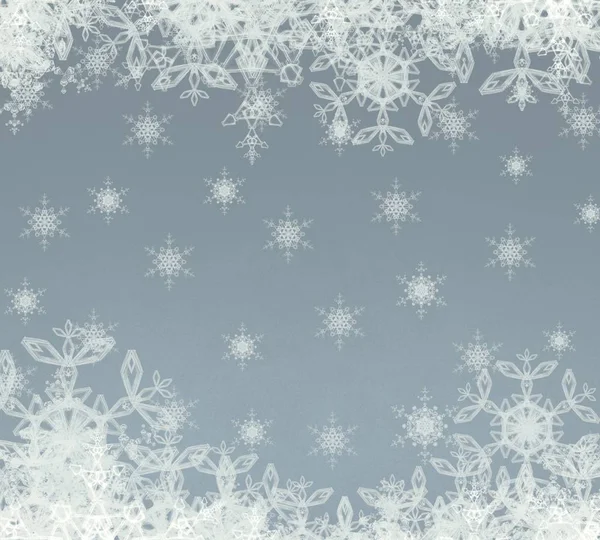 Зимовий Різдвяний Фон Сніжинками — стокове фото