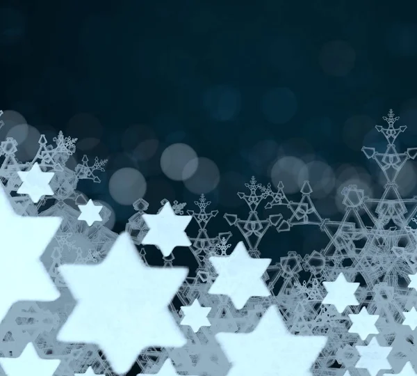 Fondo Navidad Abstracto Con Copos Nieve — Foto de Stock