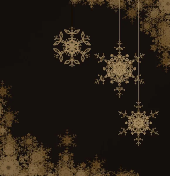 Vintage Floral Background Snowflakes — Stock Photo, Image