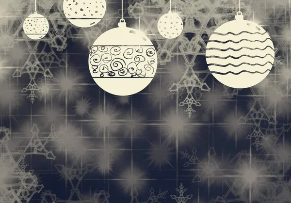 Abstrakter Hintergrund Mit Weihnachtskugeln — Stockfoto