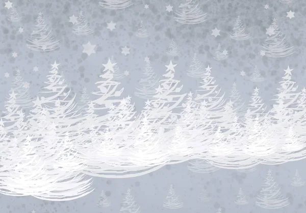 Abstrakter Blauer Hintergrund Mit Schneeflocken — Stockfoto