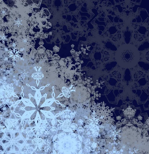 Абстрактный Праздничный Фон Снежинками — стоковое фото