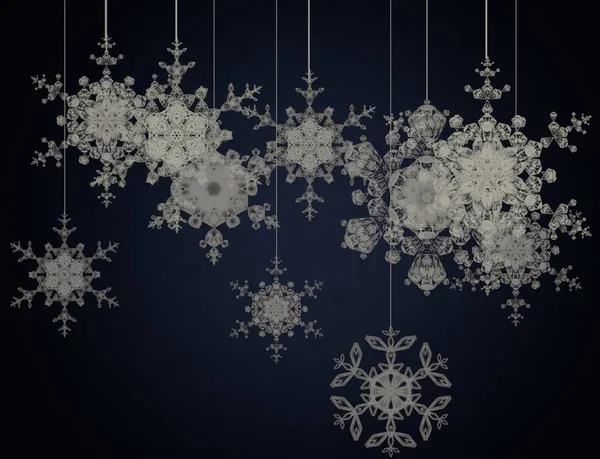 Abstract Christmas Background Snowflakes — Stock Photo, Image