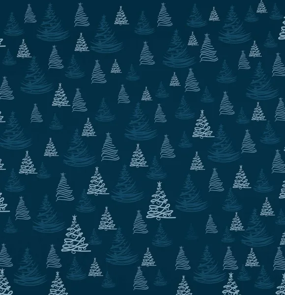 Vektor Nahtlose Muster Mit Weihnachtsbäumen — Stockfoto