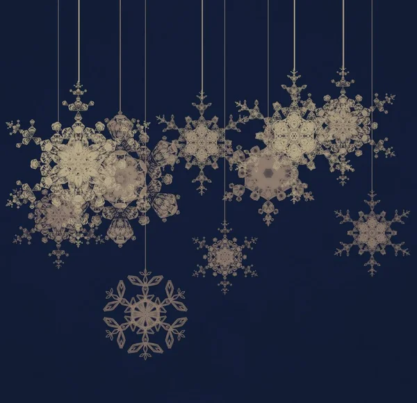 Vector Christmas Background Snowflakes — Stock Photo, Image