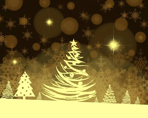 Feliz Ano Novo Fundo Com Árvore Natal — Fotografia de Stock