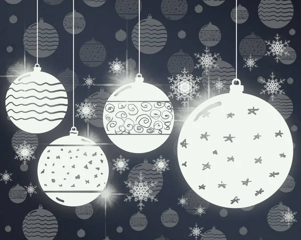 Vector Background Christmas Balls — Stock Photo, Image