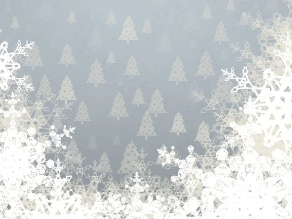 Bianco Sfondo Invernale Con Fiocchi Neve — Foto Stock