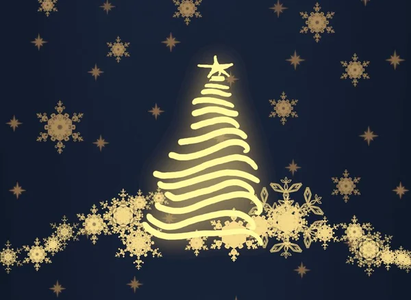 Gökyüzü Ile Güzel Noel Ağacı — Stok fotoğraf