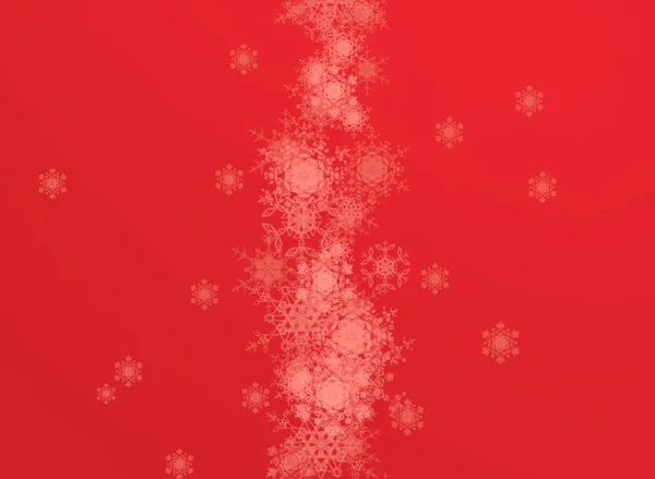 Abstracte Rode Achtergrond Met Sneeuwvlokken — Stockfoto