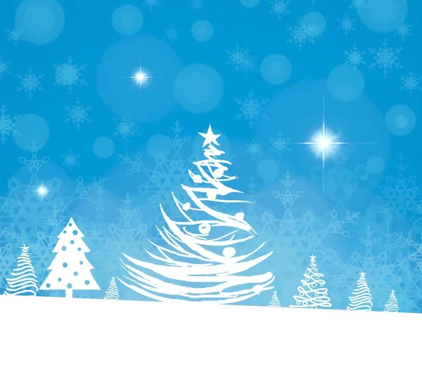 Feliz Año Fondo Con Árboles Navidad — Foto de Stock