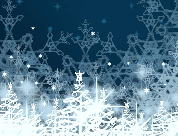 雪の冬クリスマス背景 — ストック写真