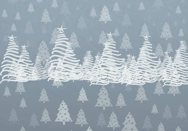 Vektorové Ilustrace Vánočních Stromků — Stock fotografie