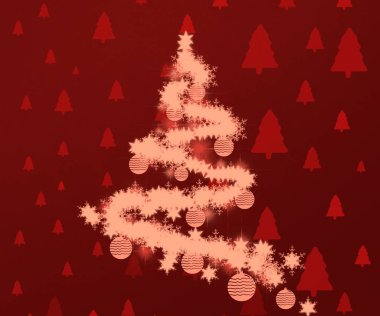 yıldızlı kırmızı Noel arkaplanı