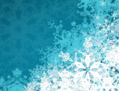 Kar taneleriyle soyut noel arkaplanı