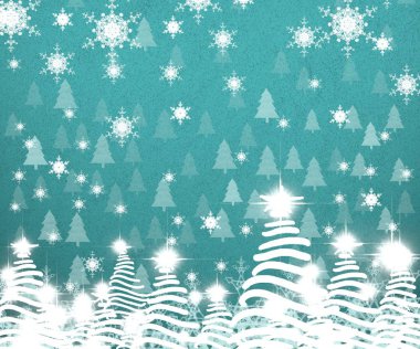 Kar taneleriyle soyut noel arkaplanı