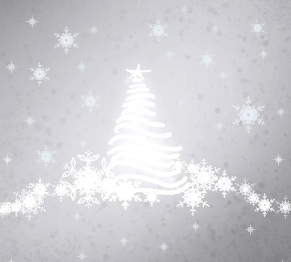 Χειμώνα Φόντο Χριστουγεννιάτικο Δέντρο — Φωτογραφία Αρχείου