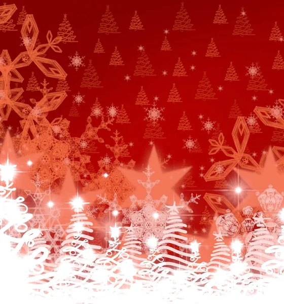 Abstrakte Weihnachten Hintergrund Mit Schneeflocken — Stockfoto