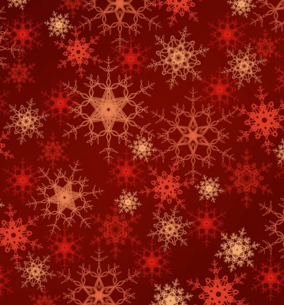 Fondo Rojo Abstracto Con Copos Nieve —  Fotos de Stock