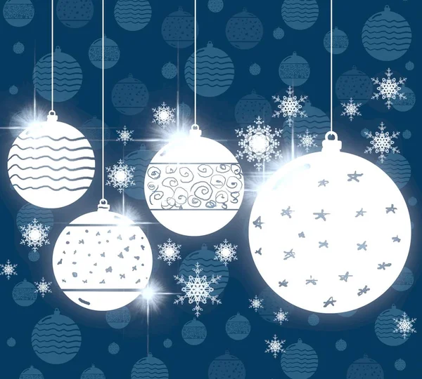 Vector Illustration Christmas Balls — Stock Photo, Image