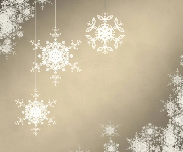Grunge Fondo Navidad Con Copos Nieve —  Fotos de Stock