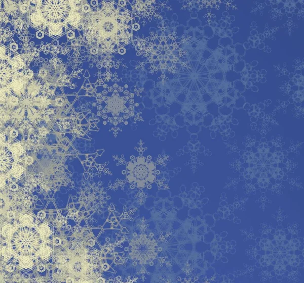 Fondo Navidad Abstracto Con Copos Nieve — Foto de Stock