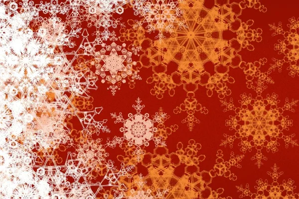 Abstracte Kerstachtergrond Met Sneeuwvlokken — Stockfoto