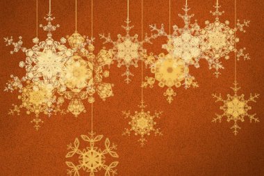 Kar taneleriyle soyut noel arkaplanı