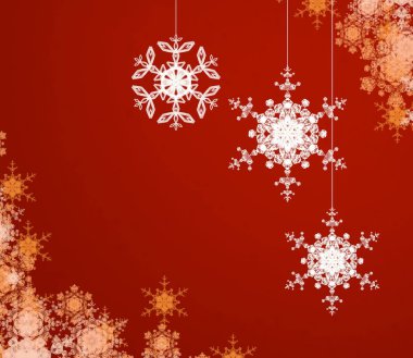 Kar taneleriyle soyut noel arkaplanı