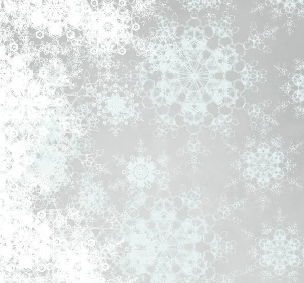 Abstrakcyjne Boże Narodzenie Tło Płatków Śniegu — Zdjęcie stockowe