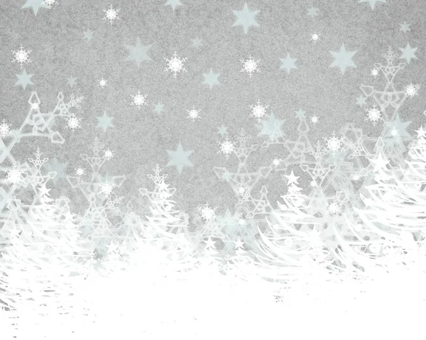 Fondo Navidad Abstracto Con Copos Nieve — Foto de Stock