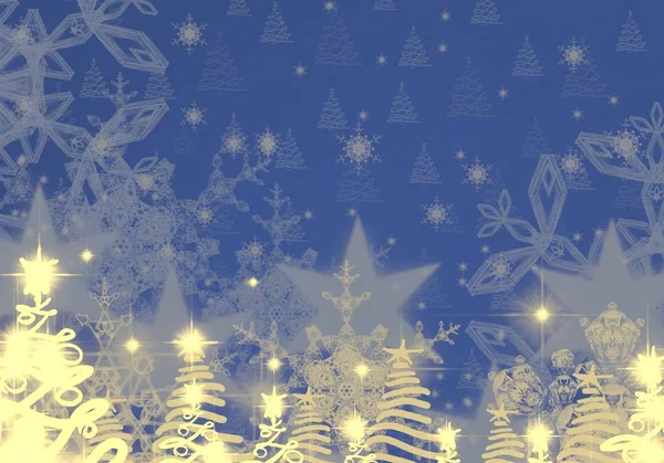 クリスマス ツリーとのシームレスなパターン ベクトル — ストック写真
