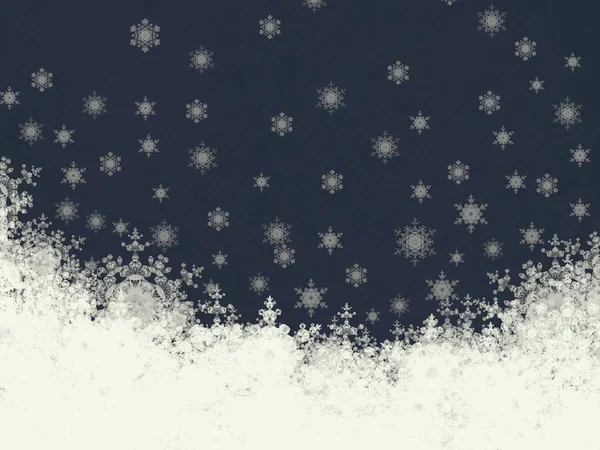 带雪花的抽象圣诞节背景 — 图库照片