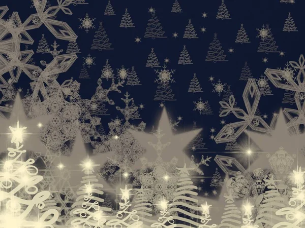 Abstract Christmas Background Snowflakes — Stock Photo, Image