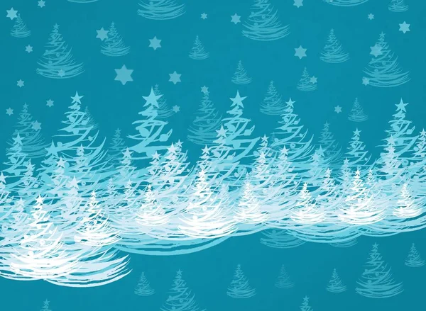 Niebieskie Boże Narodzenie Tło Płatków Śniegu — Zdjęcie stockowe