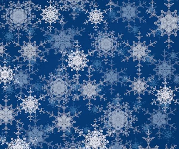 Blue Sky Background Snowflakes — Stock Photo, Image