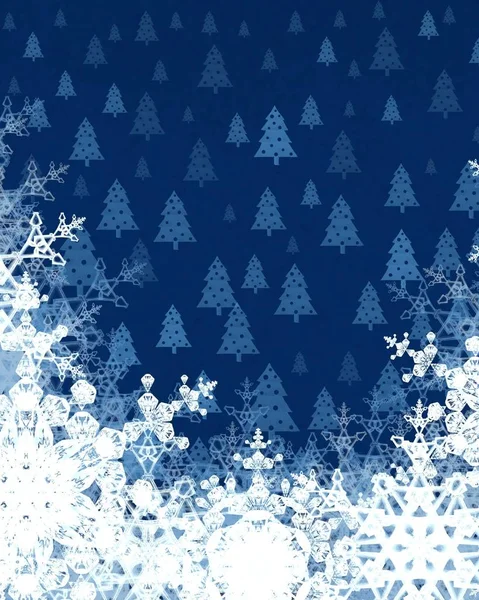 雪の結晶でシームレスな青の背景 — ストック写真