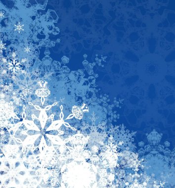 Kar taneleriyle soyut noel arkaplanı