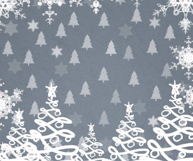 Kar taneleriyle vektör pürüzsüz desen