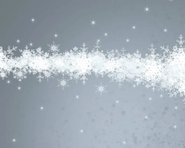 Sfondo Del Cielo Natale Con Fiocchi Neve — Foto Stock